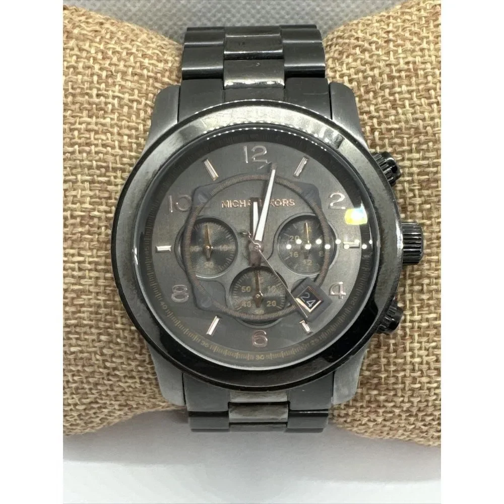 Michael Kors MK8347 Men's Black Stainless Steel Analog Dial Quartz Watch JNA750